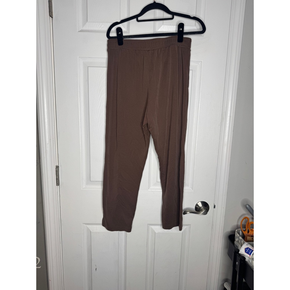HOODIES Woman's‎ Size M Brown Paperbag Waist Tie Cropped Pants - Picture 2 of 5